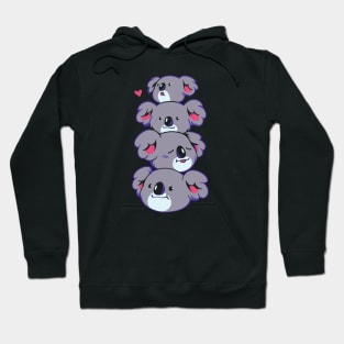 Kawaii Koala Head Pile by Tobe Fonseca Hoodie